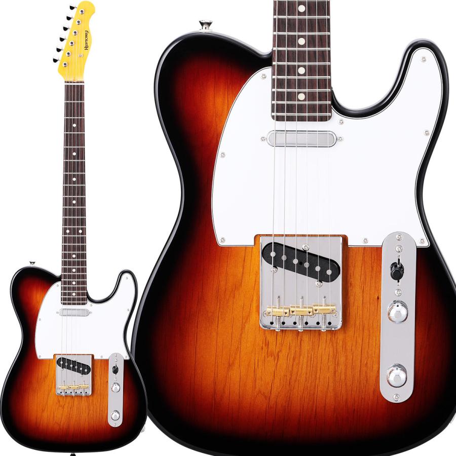 HISTORY ヒストリー HTL-Standard 3TS 3Tone Sunburst ハムバッカー切替 エレキギター テレキャスター 3年保証 日本製｜shimamura