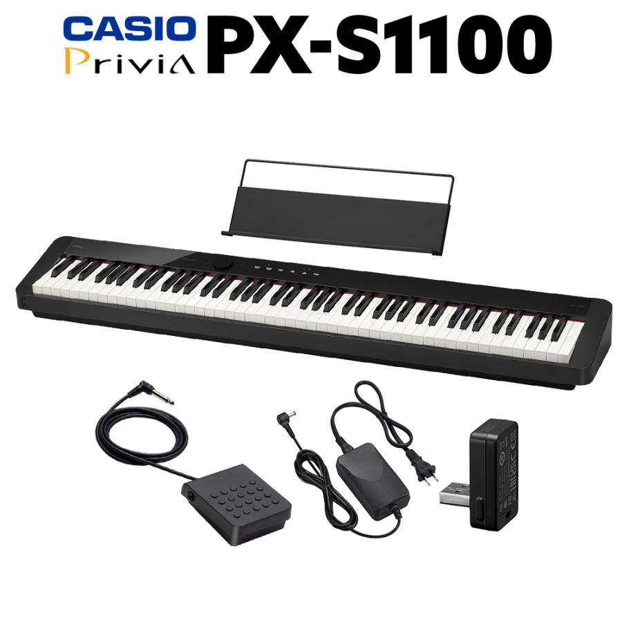 CASIO カシオ 電子ピアノ 88鍵盤 PX-S1100 BK ブラック : mt0114511 