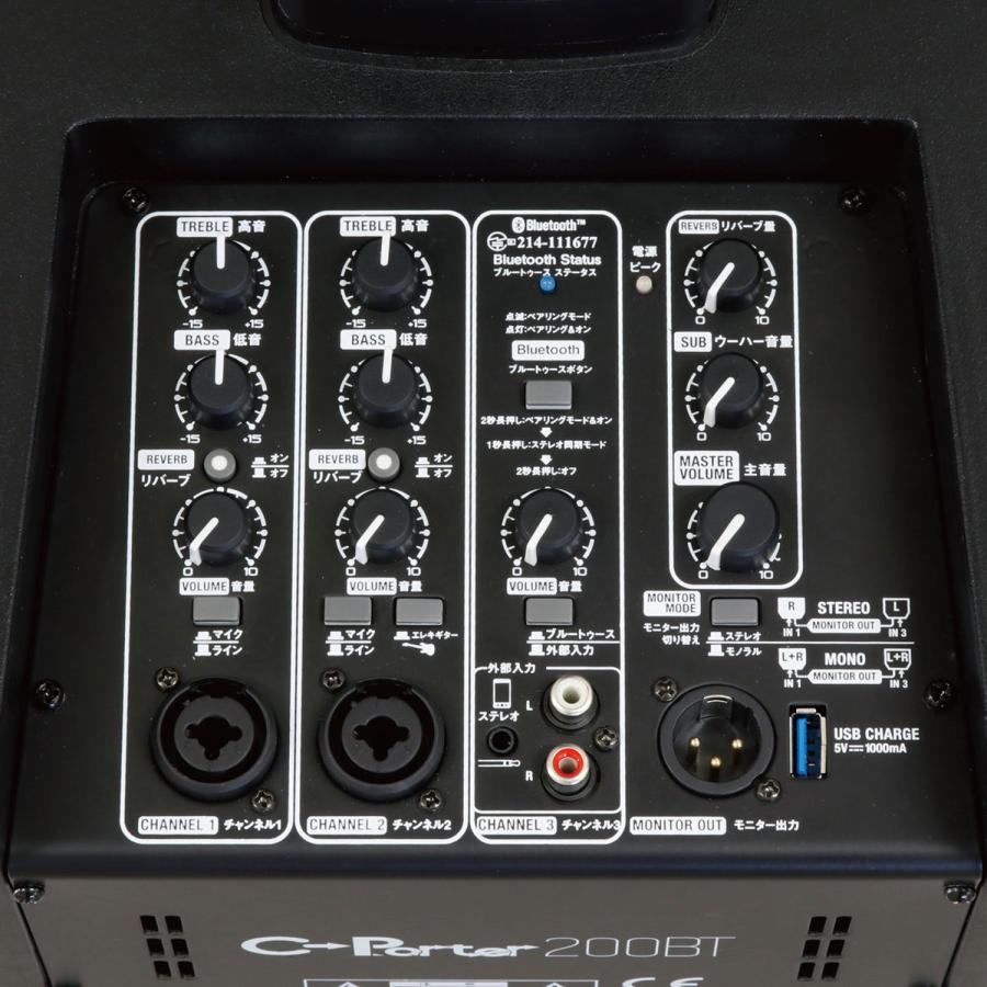 K.W.S c-PORTER 200BT 日本語パネルで分かりやすい Bluetooth対応 PA