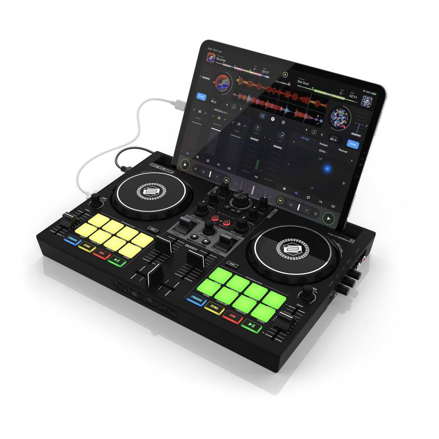 pcdj DJコントローラー reloop terminalmix2　ヘッドフォン、スピーカー付き　動作良好品 Reloop/PCDJコントローラー/TERMINAL MIX 4☆Reloop簡単操作ガイド