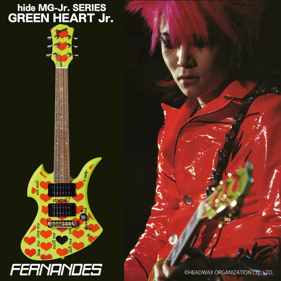 FERNANDES フェルナンデス GH-Jr. W/SC hideモデル スピーカー内蔵ミニエレキギター グリーンハート GREEN HEART Jr.｜shimamura｜02