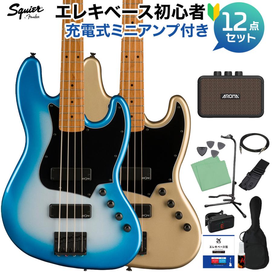 中古品 Fenderジャズベース ストラップ、ケース、ミニアンプ付き