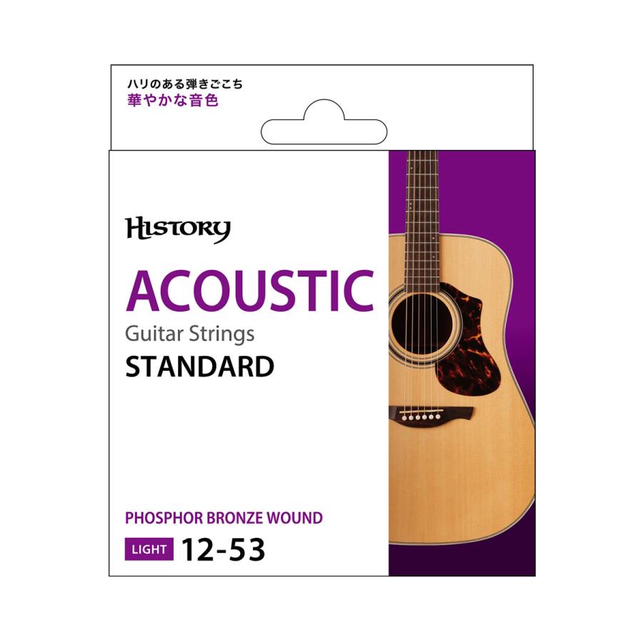 HISTORY ヒストリー AS1253P アコースティックギター弦 .012-.053