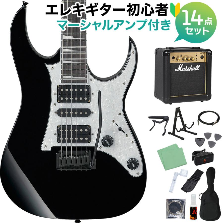 Ibanez アイバニーズ RGV250 BK ブラック 初心者14点セット Ibanez アイバニーズ RGV250 BK ブラック 初心者14点セット