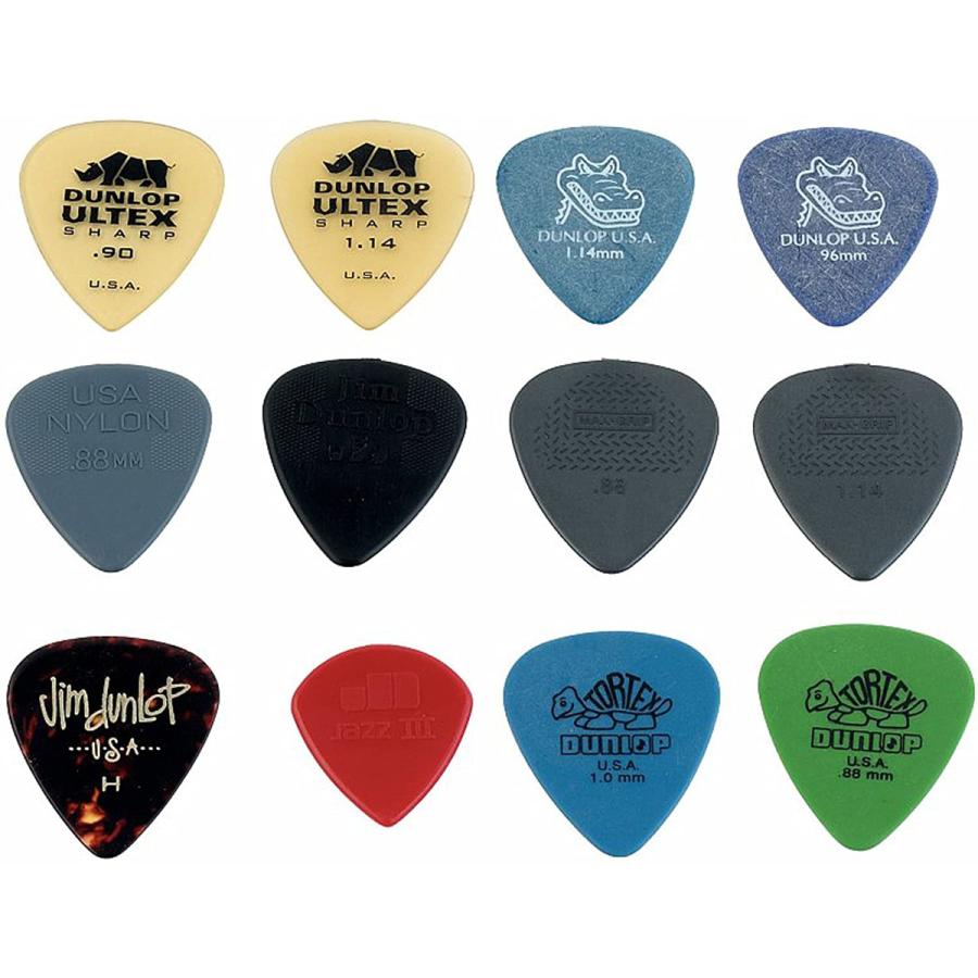 Jim Dunlop（ジムダンロップ） PVP102 標準〜硬めギターピック バラエティパック 12枚入 ピックセット ミディアム/ヘビー ...