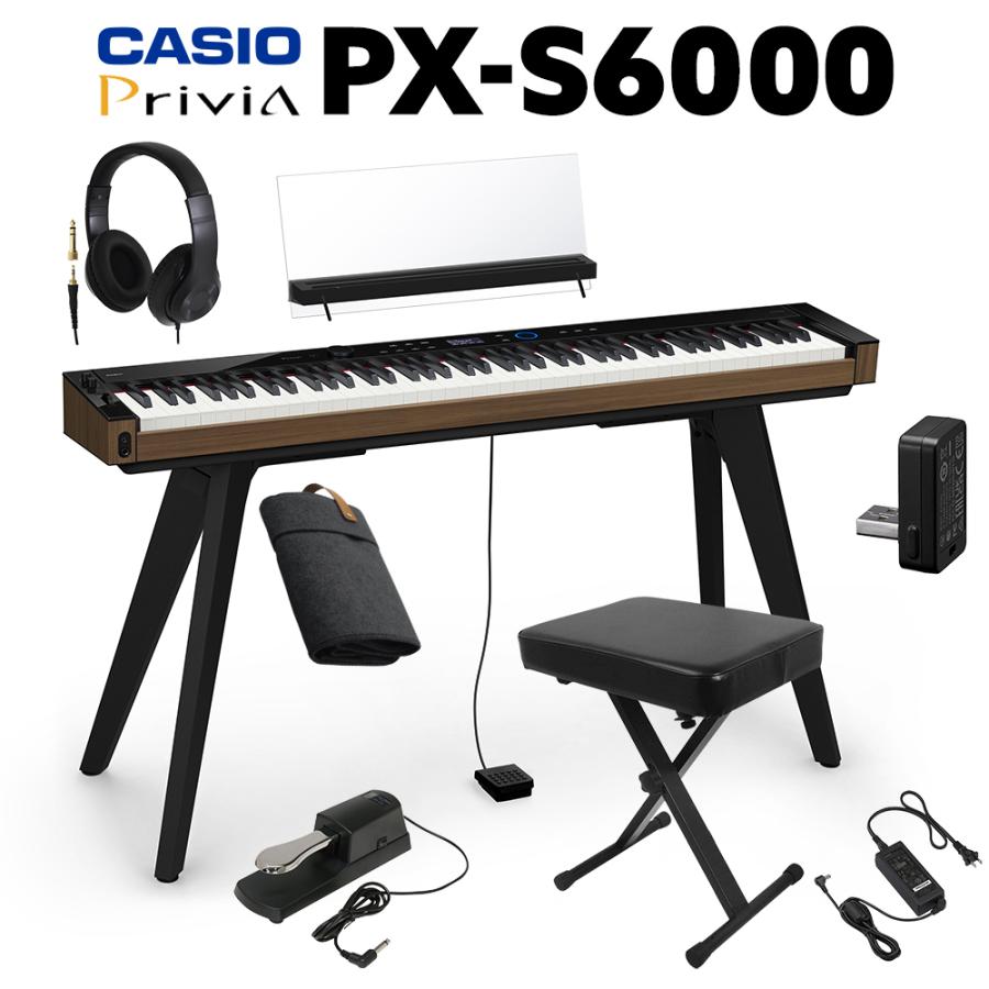 CASIO カシオ 電子ピアノ 88鍵盤 PX-S6000 BKヘッドホン・専用 CASIO カシオ 電子ピアノ 88鍵盤 PX-S6000 BKヘッドホン・専用