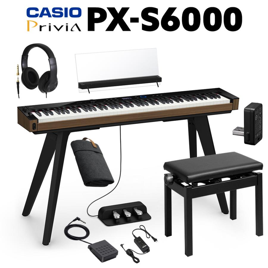 CASIO カシオ 電子ピアノ 88鍵盤 PX-S6000 BKヘッドホン・専用 CASIO カシオ 電子ピアノ 88鍵盤 PX-S6000 BKヘッドホン・専用
