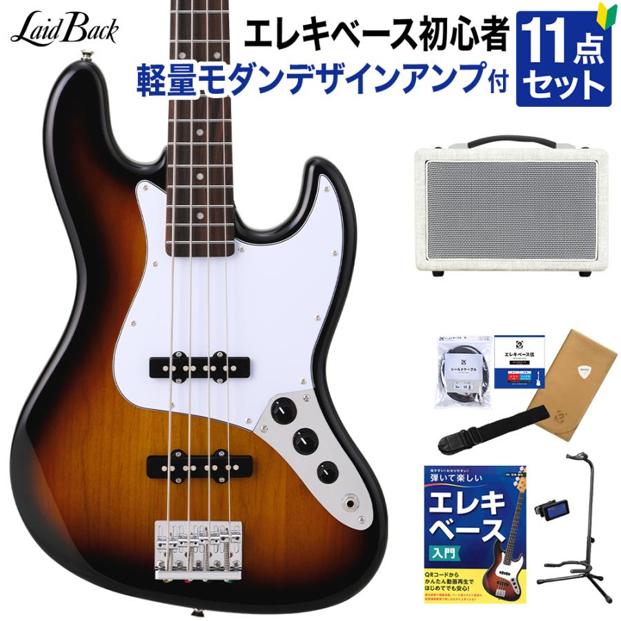 LaidBack レイドバック LJB-5-R-JJ 3TS ベース初心者12点セット〔島村