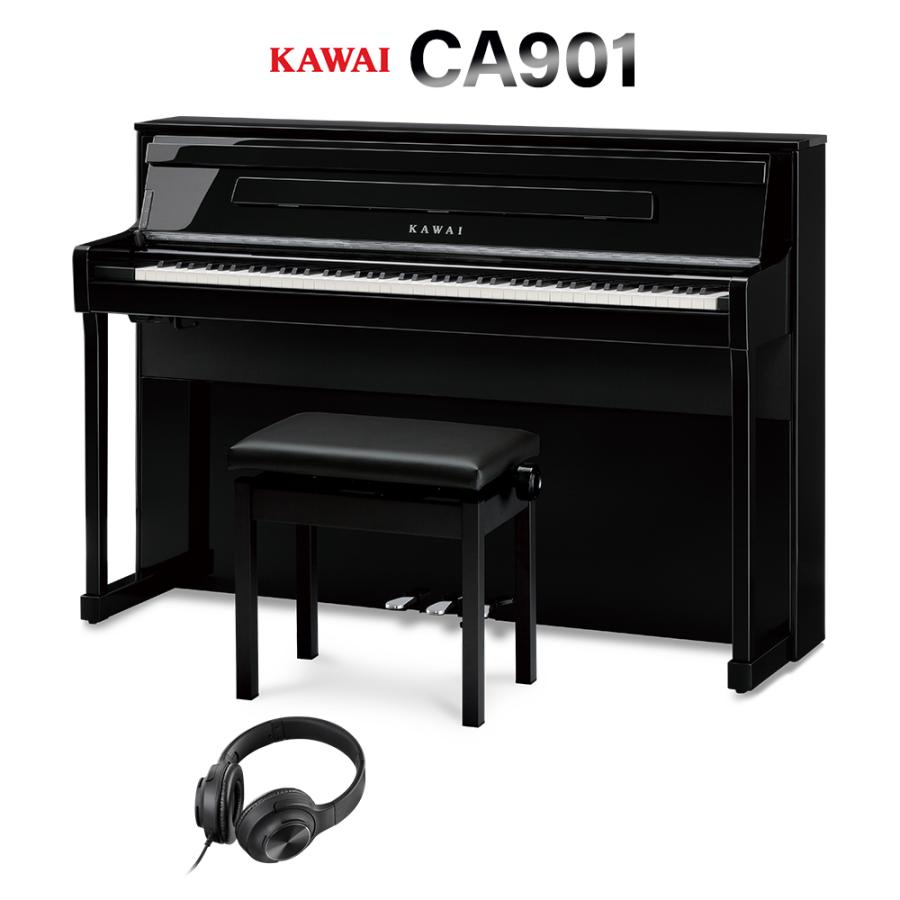KAWAI カワイ 電子ピアノ 88鍵盤 CA901EP 黒塗艶出し塗装仕上げ 木製 