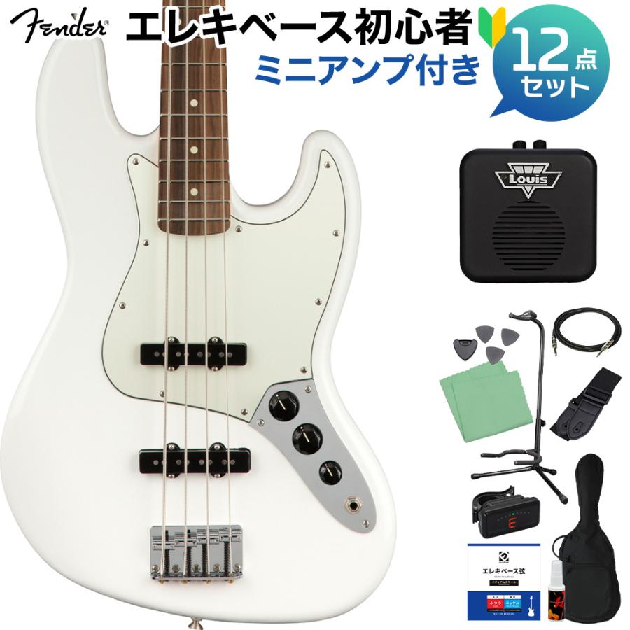 Fender フェンダー Player Jazz Bass Polar White ベース初心者12点