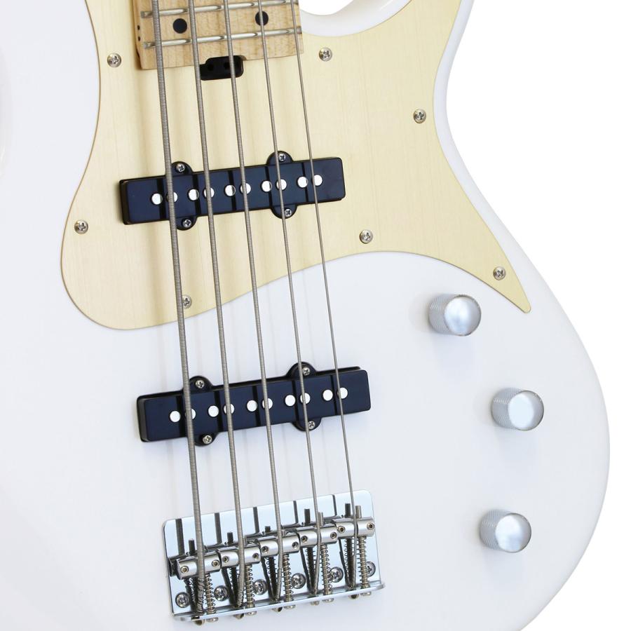AriaProII アリアプロ2 RSB-618/5 WH 5弦ベース初心者12点セット 島村楽器で一番売れてるベースアンプ付 ジャズベースタイプ