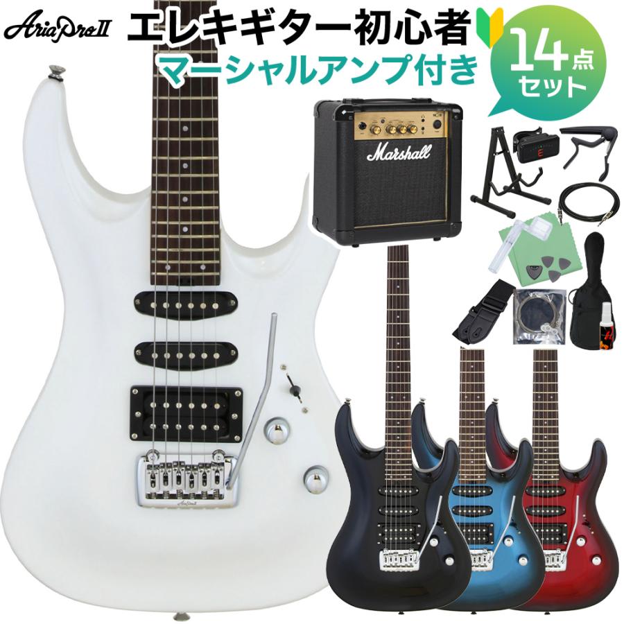 ariapro2 MACseries エレキギターストラップ付き AriaProII アリアプロ2 MAC-STD エレキギター初心者14点セット