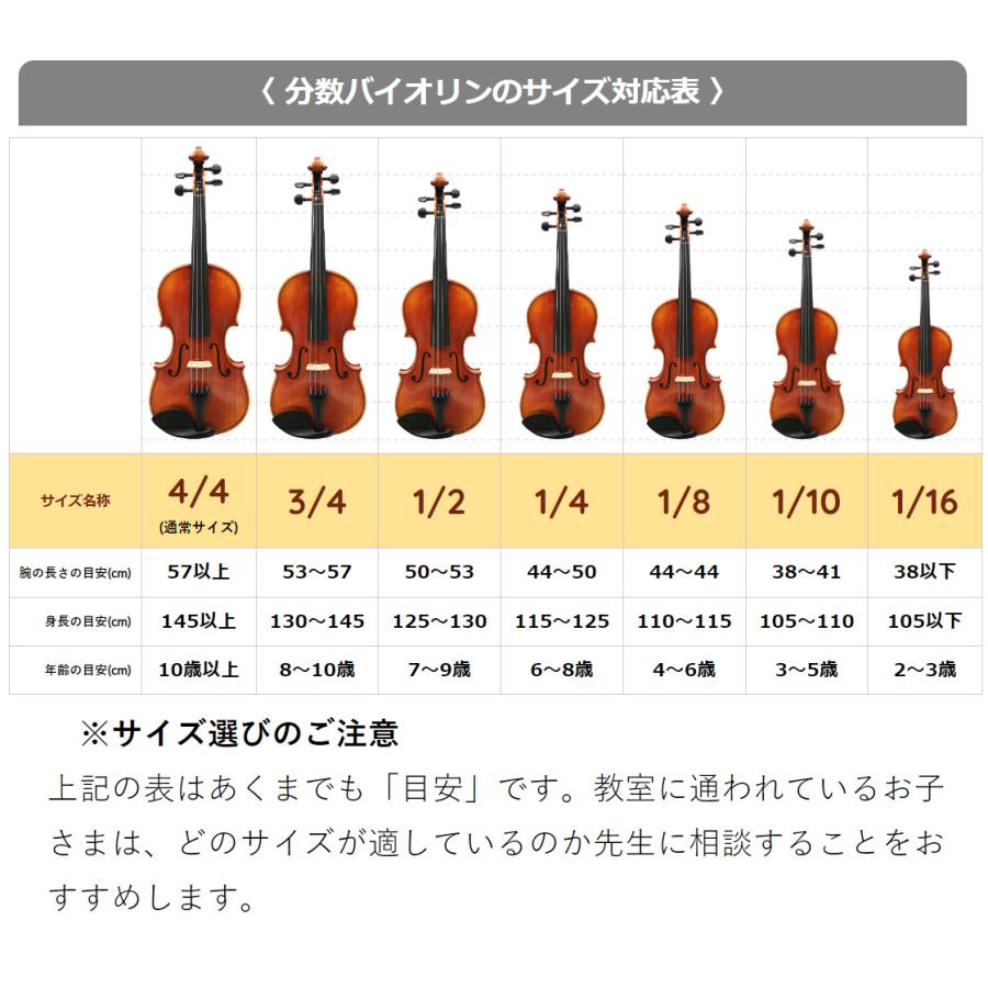 EASTMAN イーストマン SVL80 選べる分数バイオリン 初心者セット 4/4・3/4・1/2・1/4・1/8・1/10・1/16〔職人による単板削り出し〕｜shimamura｜12