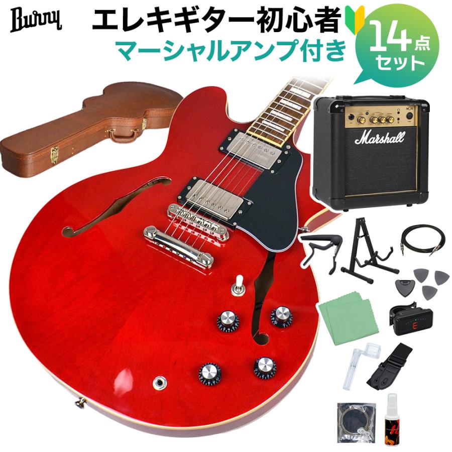 Burny バーニー SRSA65 Cherry エレキギター初心者14点セット 
