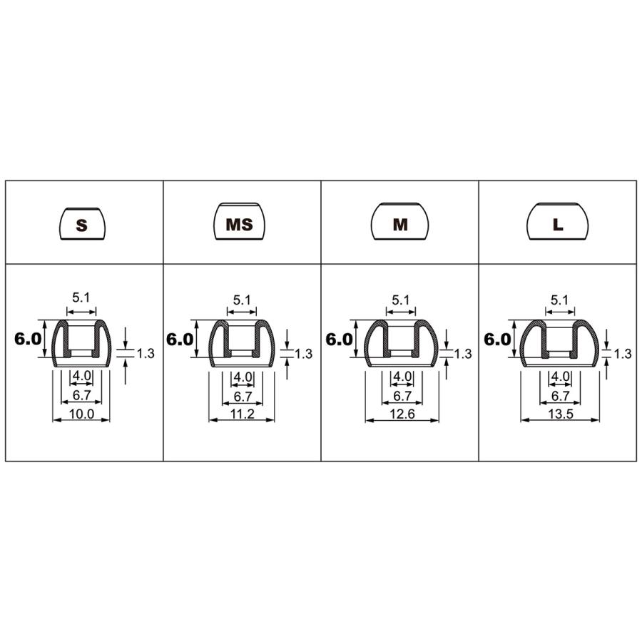 NUARL ヌアール Block Ear+6N シリコンイヤピース Sx3ペア NBE-P6-WH-S | NUARL | 02