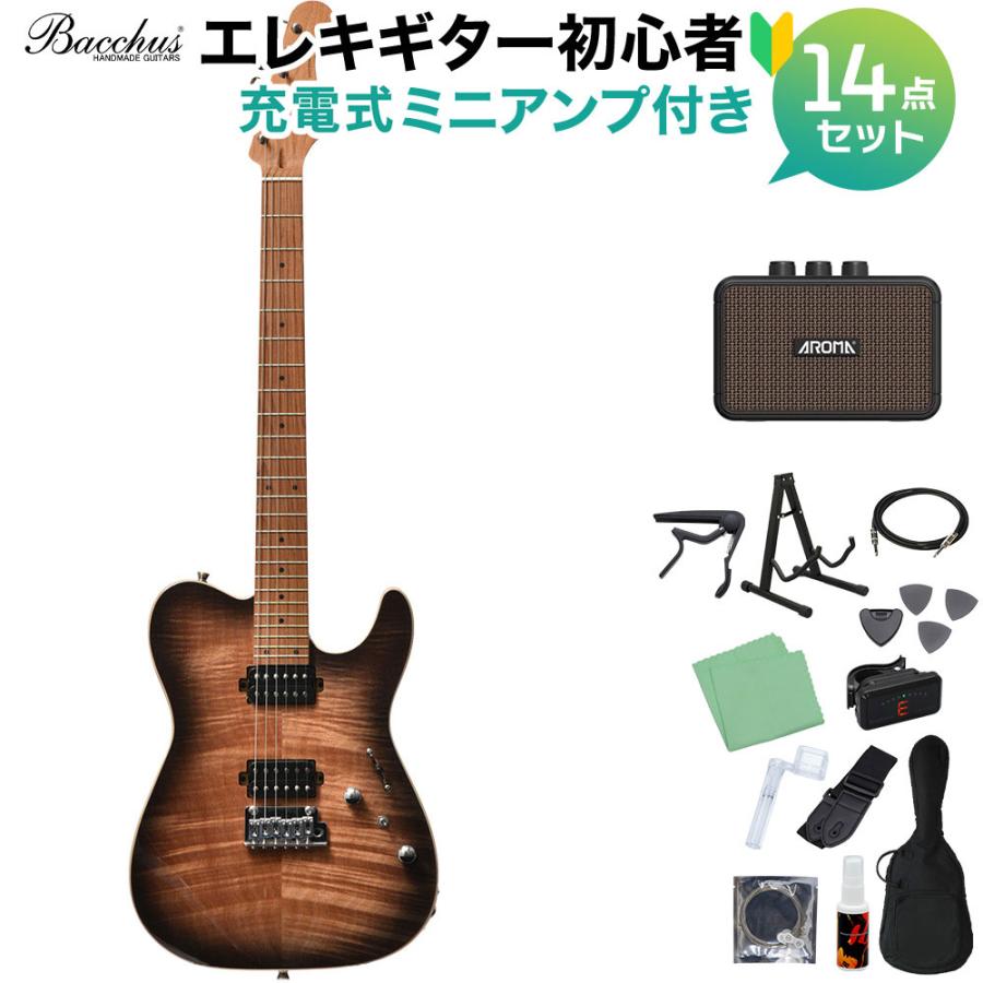 Bacchus バッカス TAC24 FMH-RSM/M N-BK-B エレキギター初心者14点 