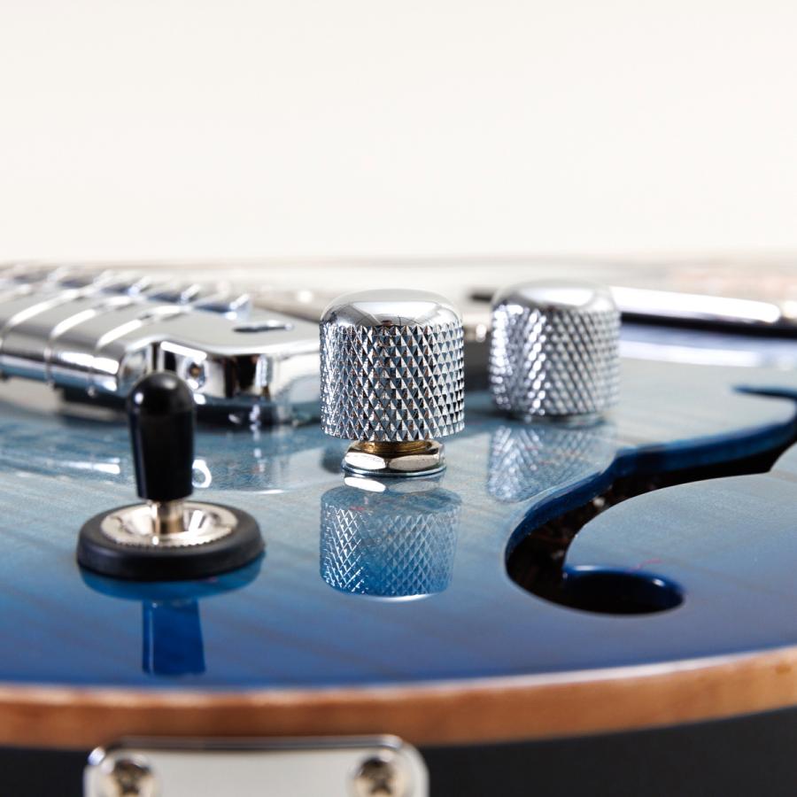 SPARROW GUITARS フルアコ ファイヤーパターン ビグスビー 銀色