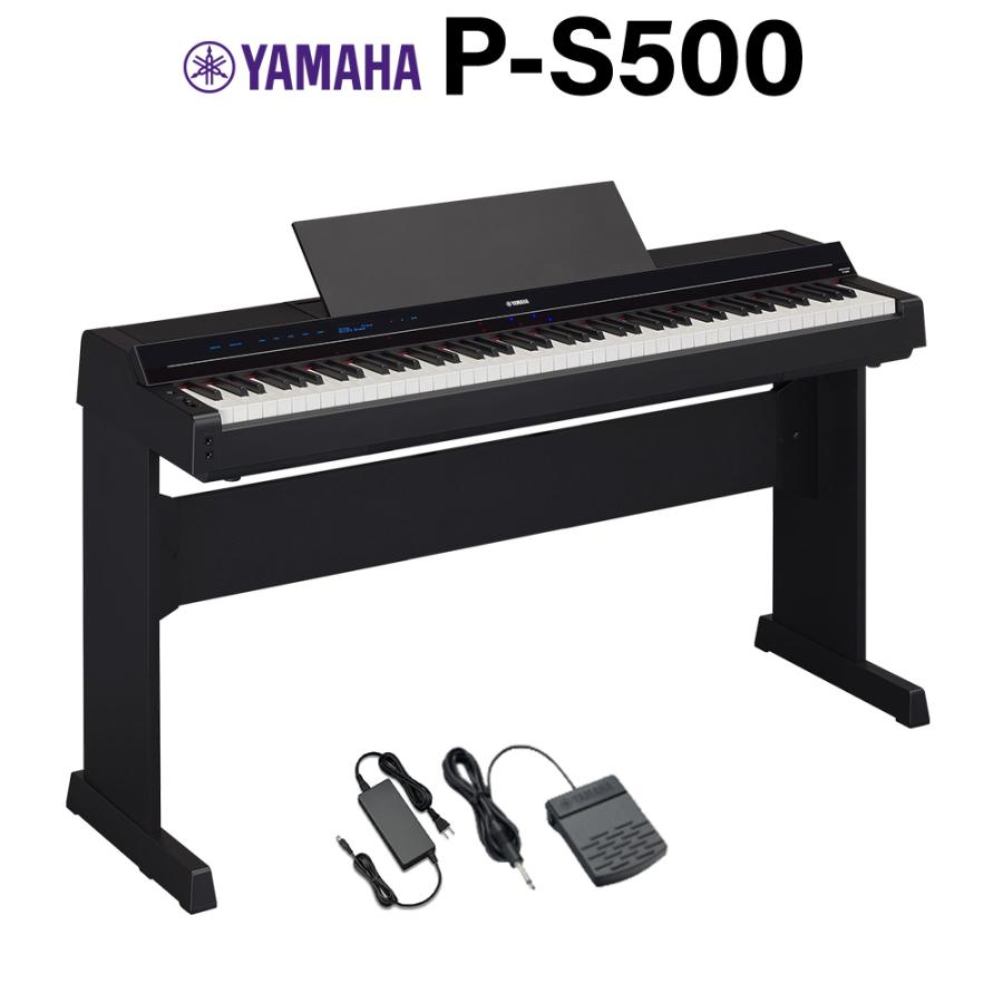 YAMAHA（ヤマハ） 電子ピアノ 88鍵盤 P-S500B ブラック 専用スタンド 