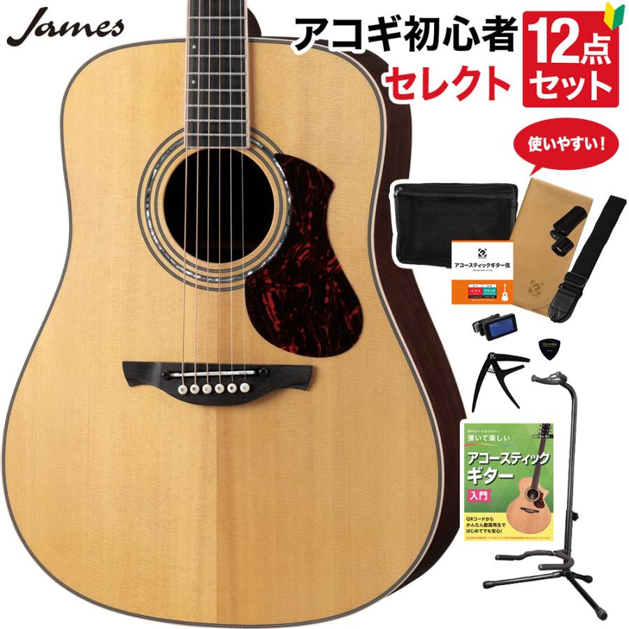 ジェームス（James） J-500L VNT 教本付きセレクト11点セット エレアコ