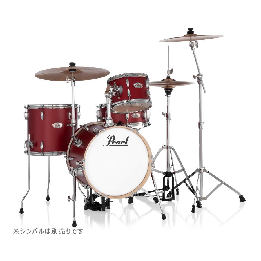 ハラ　16個セット Pearl パール MT564/C-D ＃747 Matte Red ドラムセット MIDTOWN 16