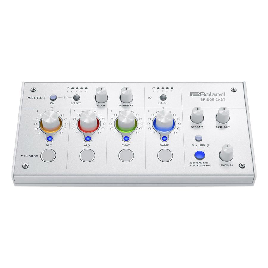 Roland ローランド BRIDGECAST アイスホワイト PS5 Windows Mac iPhone対応 ゲーム配信用 音声ミキサー ゲーミングミキサー_1