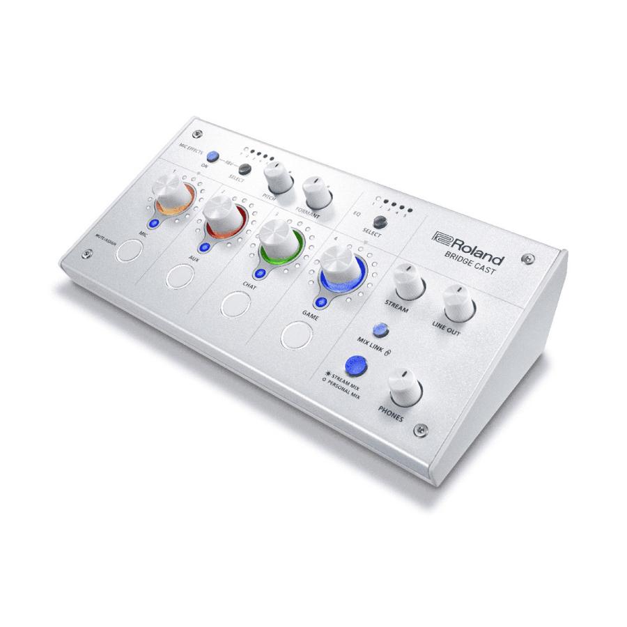 Roland ローランド BRIDGECAST アイスホワイト PS5 Windows Mac iPhone対応 ゲーム配信用 音声ミキサー ゲーミングミキサー_3