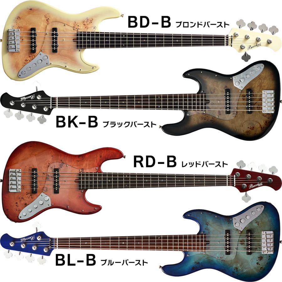 Bacchus バッカス WJB5-BP/Act 5弦ベース初心者12点セット島村楽器で一番売れてるベースアンプ付 アクティブPU バールポプラ_5