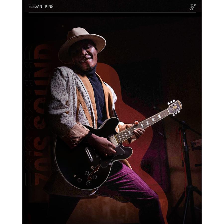 Donner ドナー DJP-1000 Black (ブラック) エレキギター セミアコ