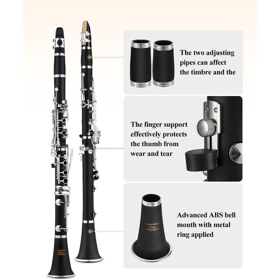 Eastar ECL-300 Black Ebonite Clarinet B♭ クラリネット 専用ケース