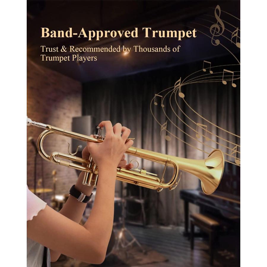 Eastar ETR-380 Gold Standard Trumpet Bb トランペット ゴールド 専用ケース/クリーニングキット付属｜shimamura｜06