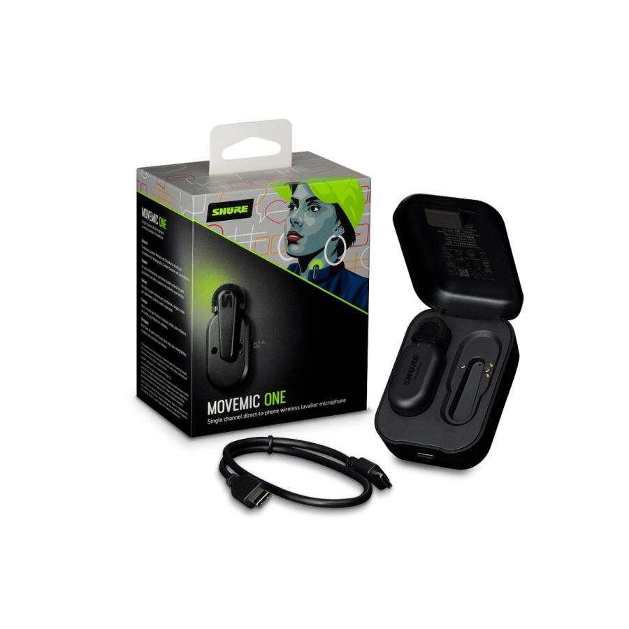 SHURE シュア MoveMic One クリップオン ワイヤレスマイクロホン 1本入り 充電ケース付き MV-ONE-J-Z6_5