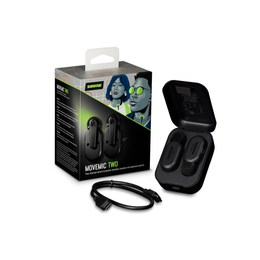 SHURE シュア MoveMic Two クリップオン ワイヤレスマイクロホン 2本