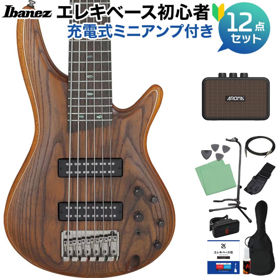 Ibanez（アイバニーズ） SR6AH SUF 6弦ベース初心者12点セット 充電式 