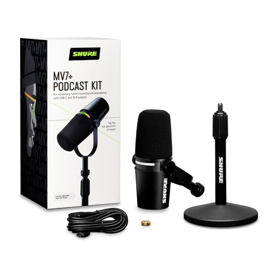 い*ま様 SHURE MV7+ (スタンドセット) SHURE（シュア） MOTIV MV7+ (ブラック) スタンドセット