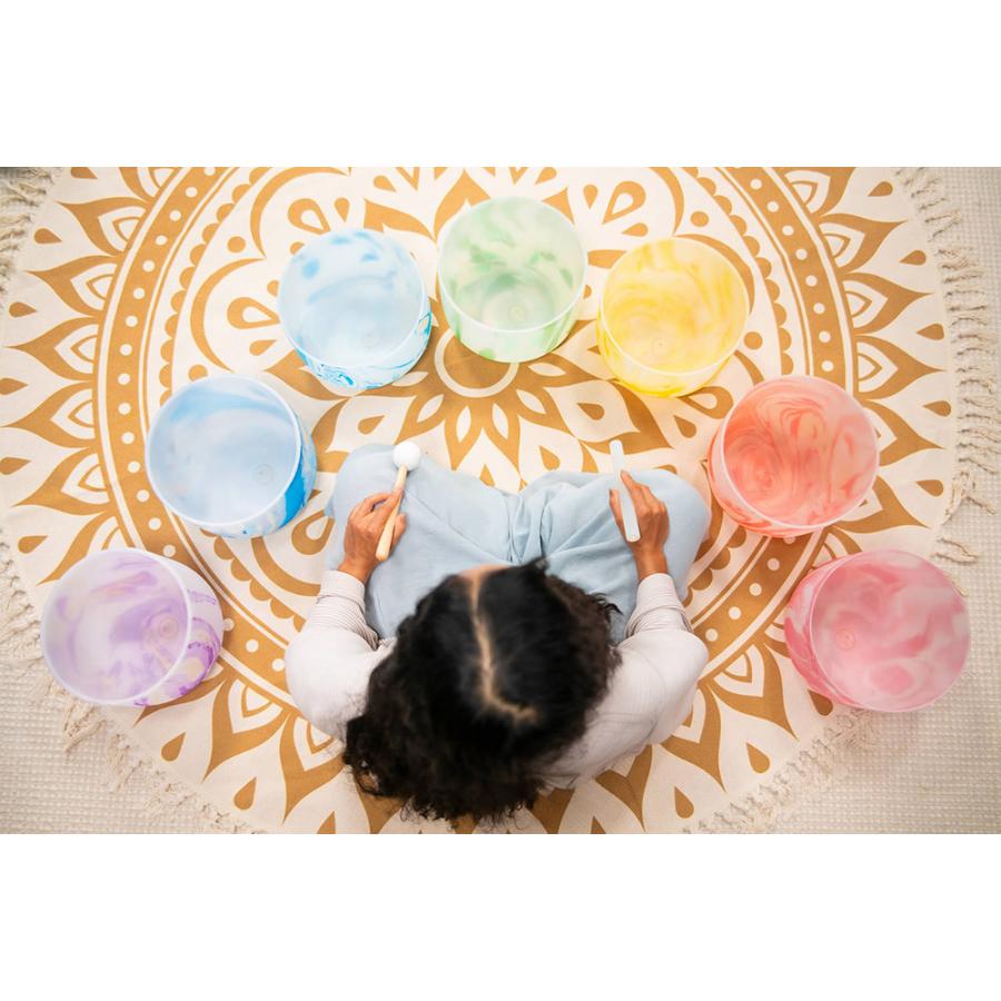 MEINL Sonic Energy Marble Crystal Singing Bowls Chakra Set 直径25.5cm MCSBSETCHA_1