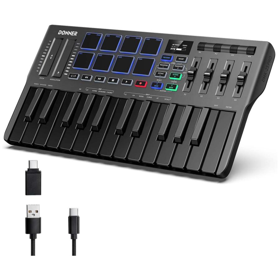 Donner ドナー DMK-25 Pro MIDIキーボード 25鍵 Cubase LE付属