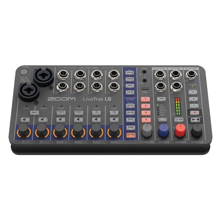 ズーム（zoom） LiveTrak L6 デジタルミキサー & レコーダー : 島村