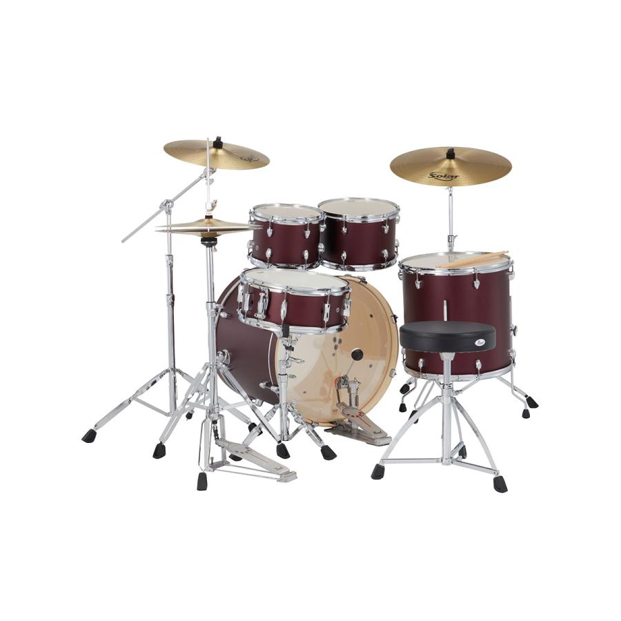 SALE✨人気のPearlパールドラム テクニカルシリーズ【無料配送地域有】 Pearl パール EXX725SN/C #864 Satin Scarlet EXPORT 22”バスドラム