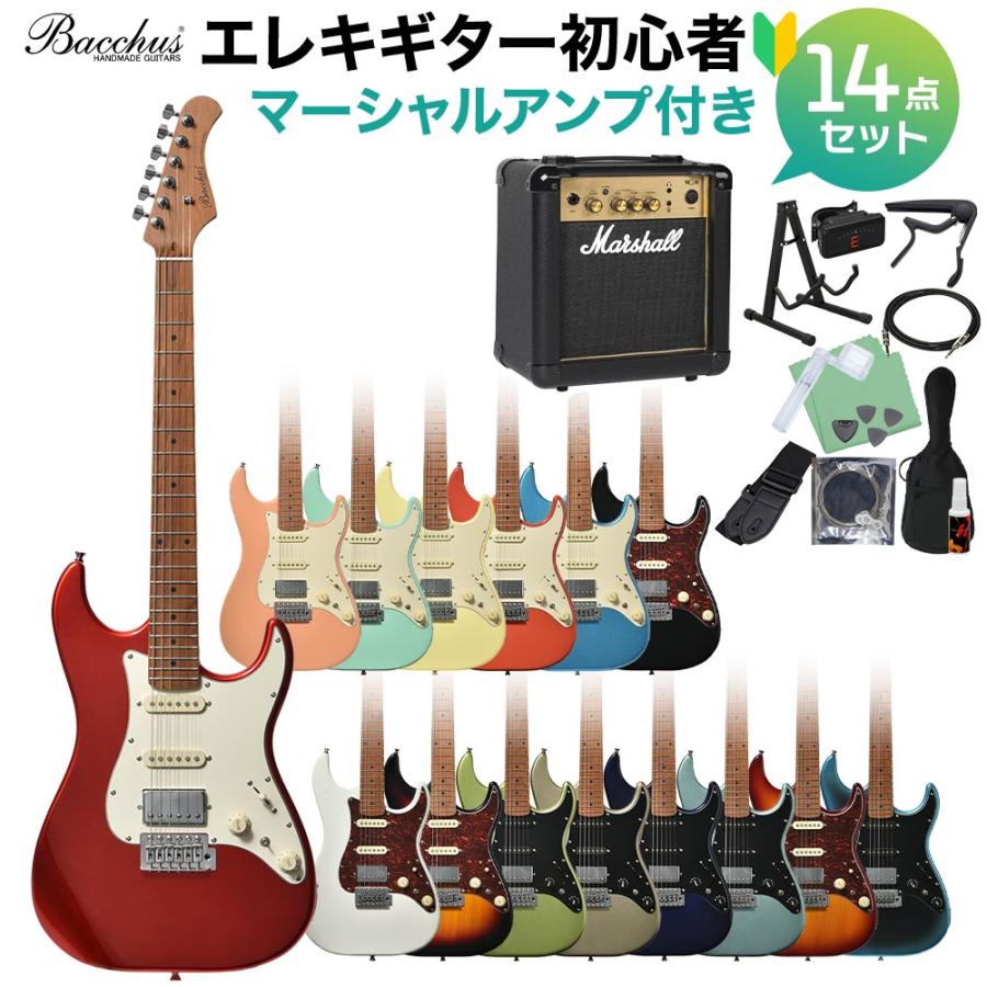 Bacchus（バッカス） GS-2DX RSM/M エレキギター初心者14点セット