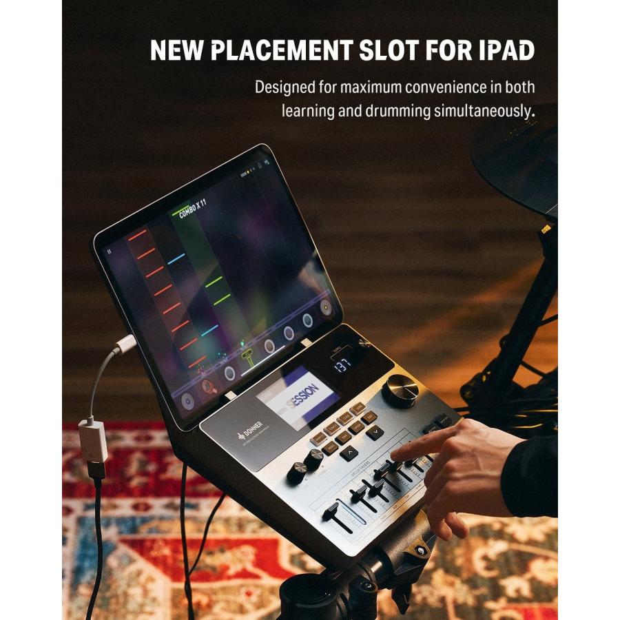 Donner ドナー DED-300X 電子ドラムセット 4シンバル オールメッシュパッド リムショット対応 Bluetooth搭載