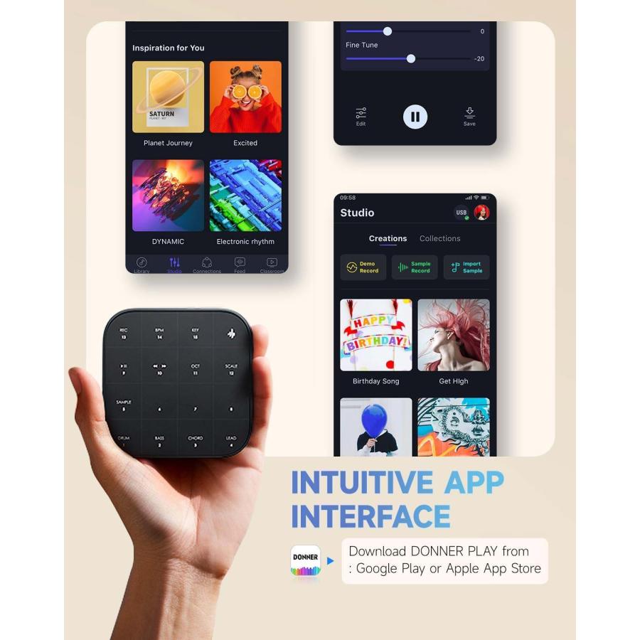 Donner ドナー MEDO 触って 叩いて 振って楽しむ 新感覚のポケット