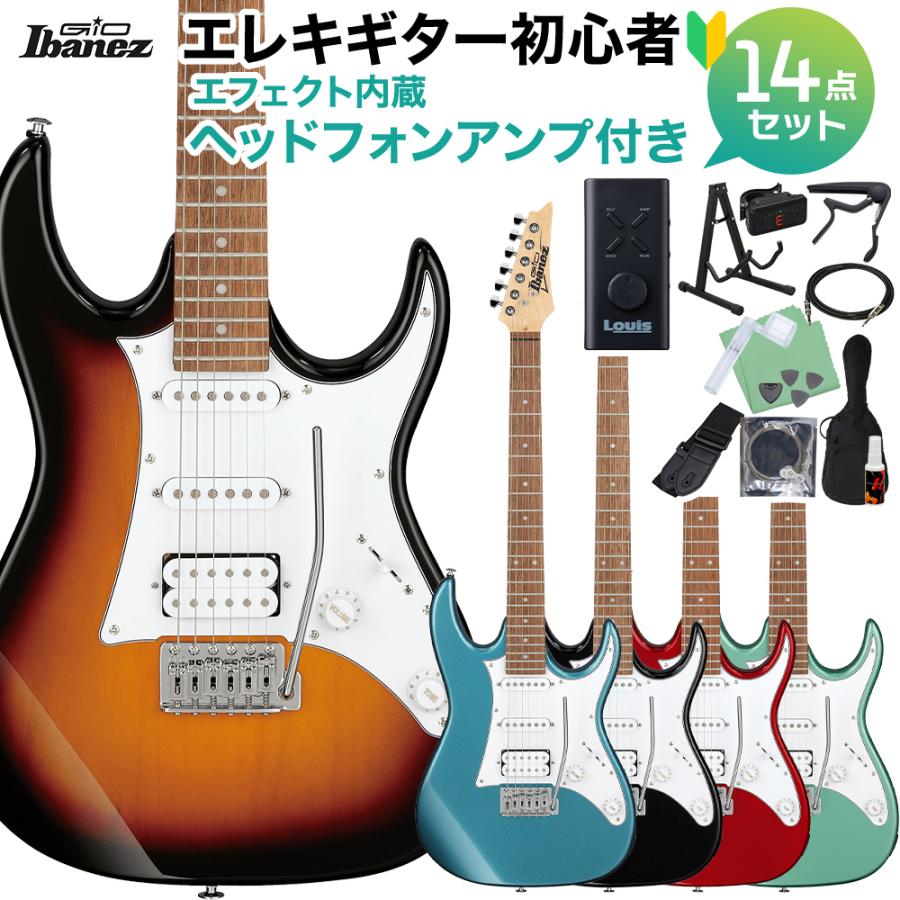 数量限定 1000円OFF Gio Ibanez ジオ アイバニーズ GRX40 エレキギター初心者14点セット ヘッドホンアンプ付き