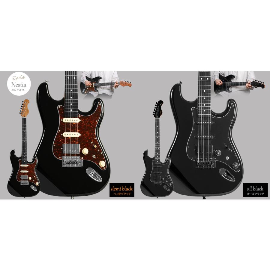 Eris. エリス Nestia エレキギター初心者14点セット ヘッドホンアンプ付き コイルタップ搭載 【レビューでFenderピックプレゼント】の画像