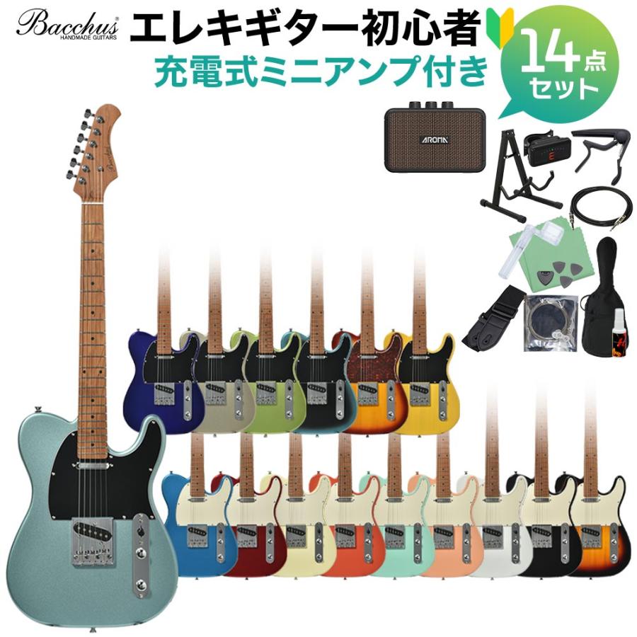 Bacchus バッカス BTE-1DX RSM/M エレキギター初心者14点セット