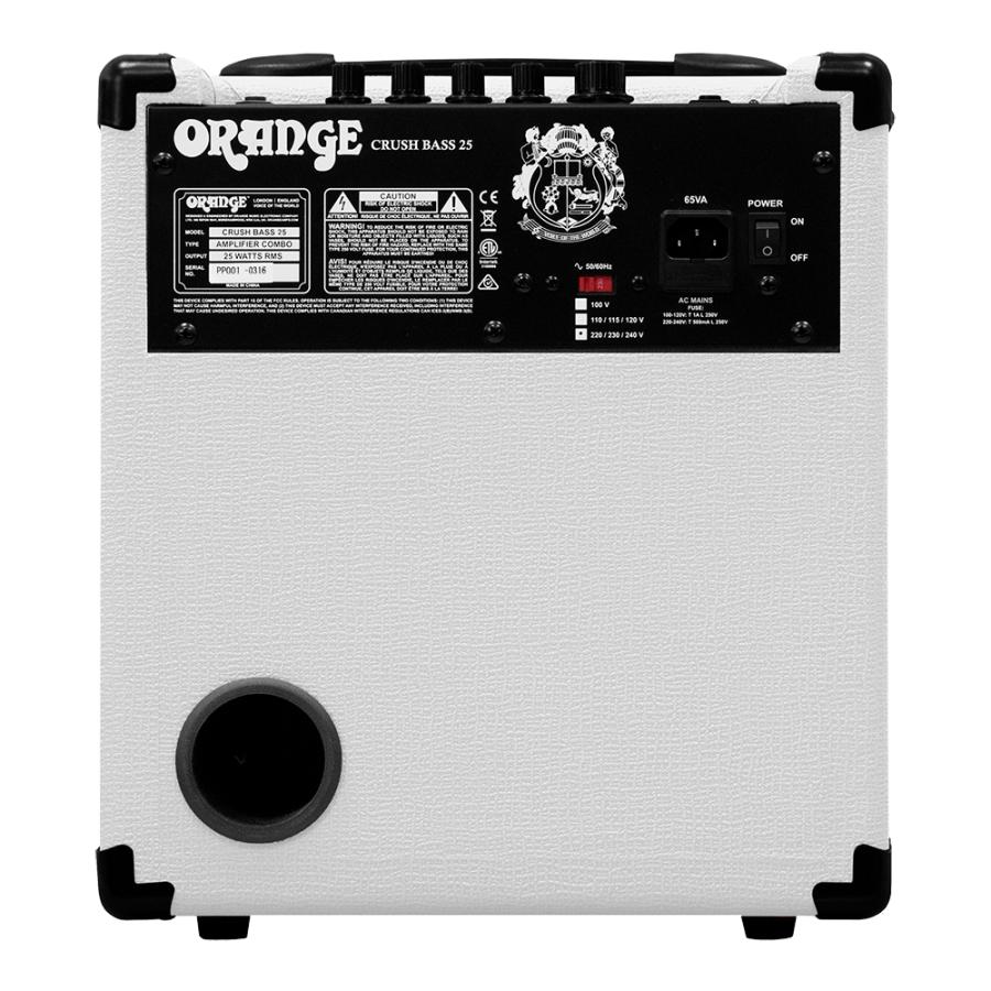 オレンジ 限定カラー ORANGE Crush Bass 25 White (ホワイト) ベース