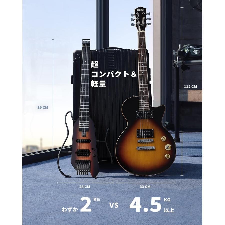 Donner ドナー HUSH-X ヘッドレスギター エレキギター イヤホン出力