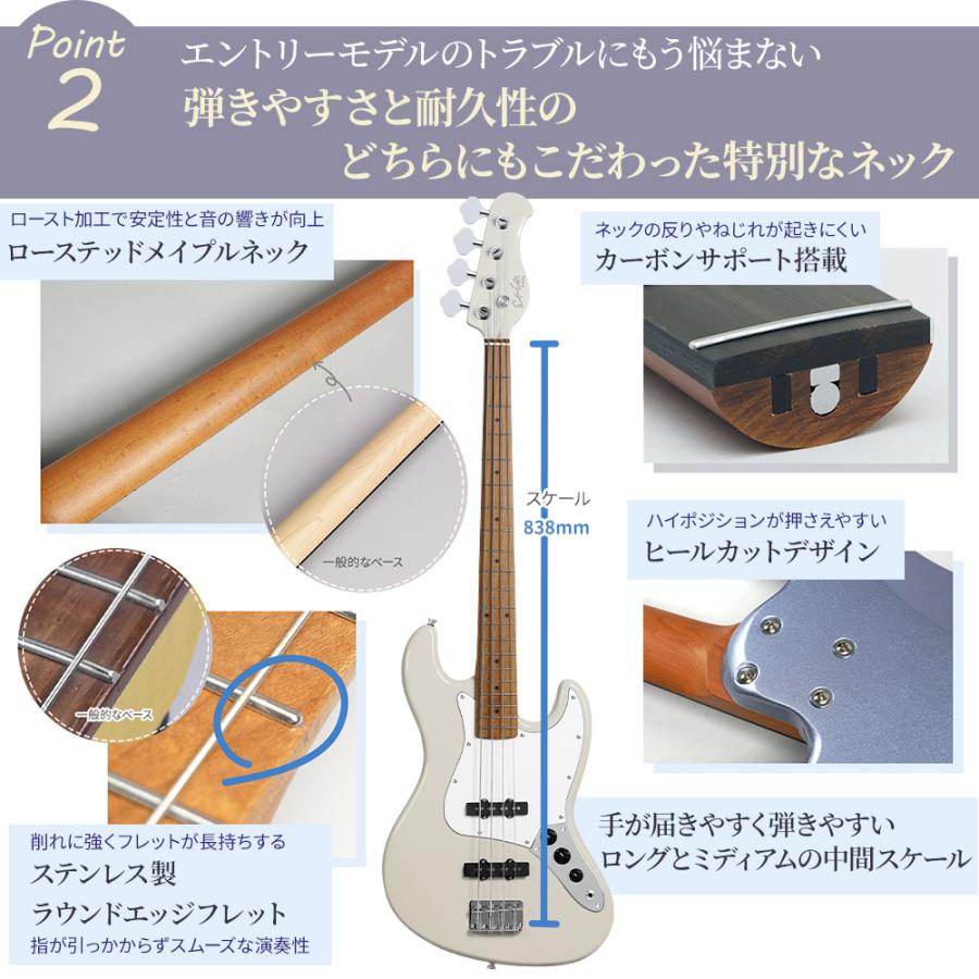 Eris. エリス Cielito ベース 初心者12点セット 充電式ミニアンプ付 〔レビューでストラップラバープレゼント〕の画像
