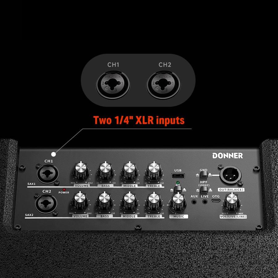 Donner ドナー DDA-1000 最大1000W PAパワードスピーカー フロア