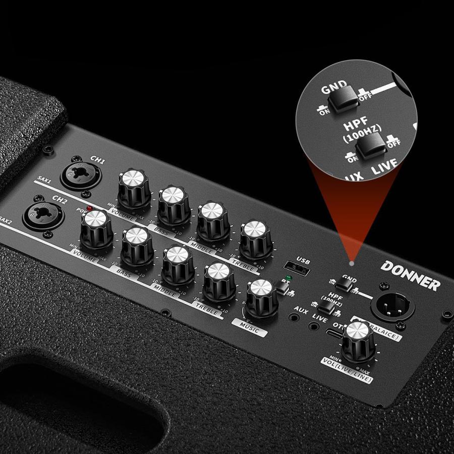 1000Wスピーカー2本40000円、RolandPA410、10000円、今も使用して居ます。 Donner ドナー DDA-1000 最大1000W PAパワードスピーカー フロア