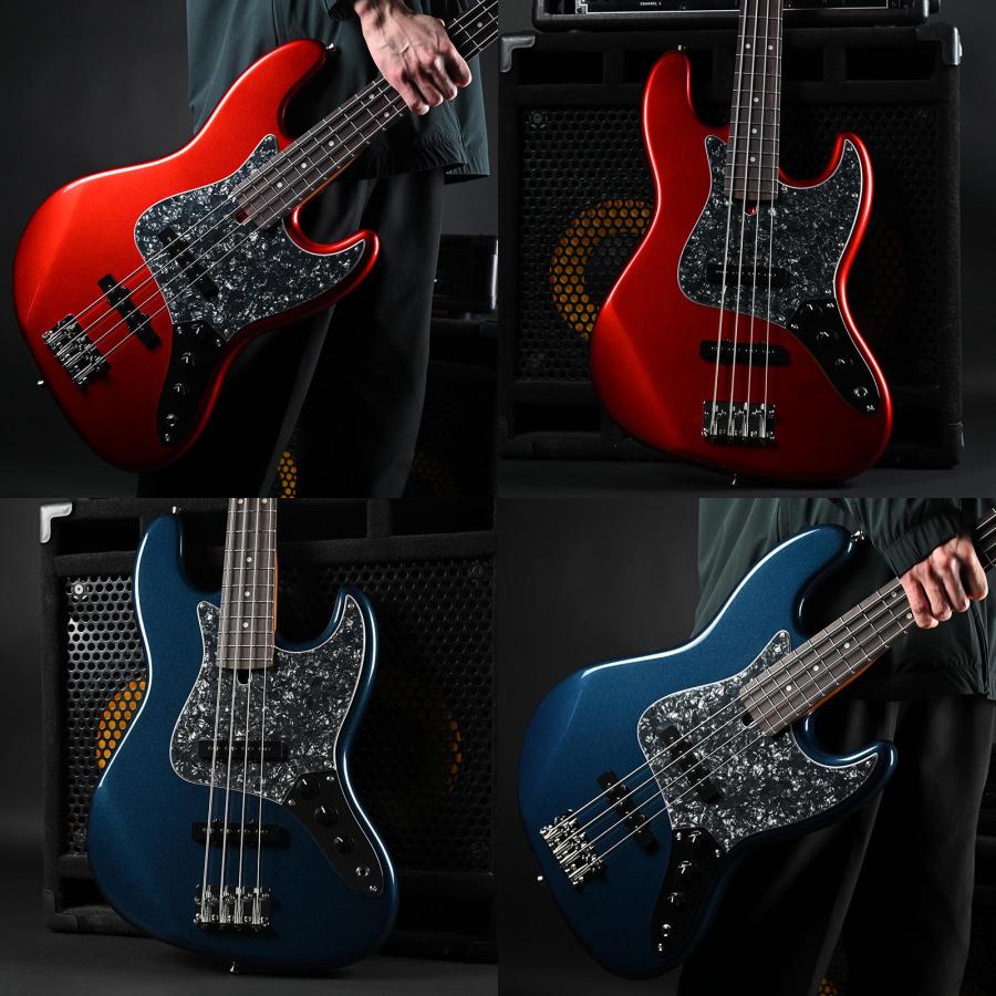 Bacchus バッカス BJB-1-RSM/R-BPPG ベース初心者12点セット Fenderアンプ付 エレキベース ユニバースシリーズの画像